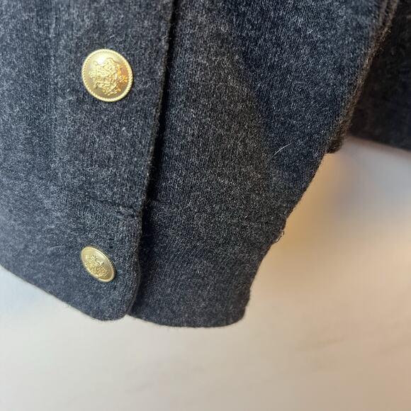 J Crew Shirt Jacket Womens XL Wool Blend Shacket Heather Charcoal EUC - Picture 11 of 11